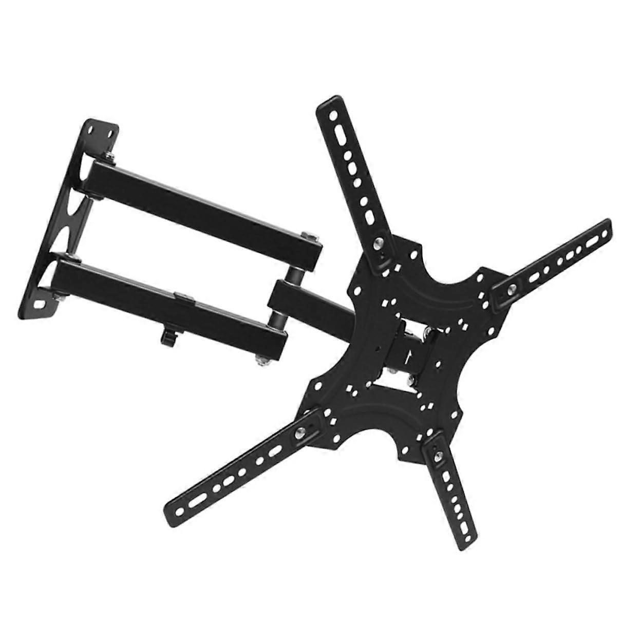 Adjustable Rotating TV Wall Mount Bracket with 360° Swivel Shelf, SpaceSaving Iron Design