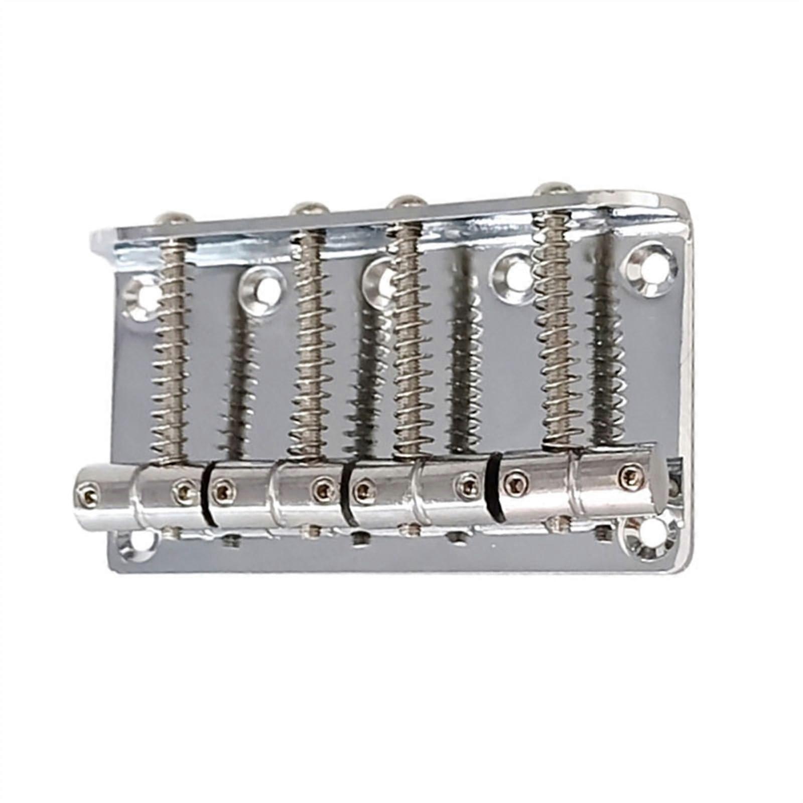Bass Guitar Bridge 4 String Replacement Kit with Adjustable Saddles and Mounting Screws