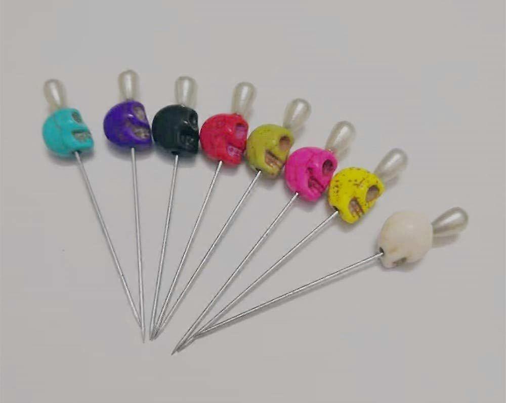 Skull Voodoo Pins 8pcs Candle Magic Ritual Pins