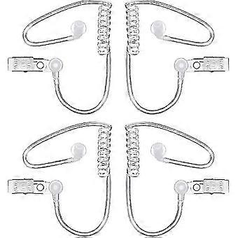 4 Packs Spy Ear Piece Toys Security Headset Earpiece Agent Spy Earpiece Costume Prop  Snap On Replacement Acoustic Tube For 2-way Radio O Headsets