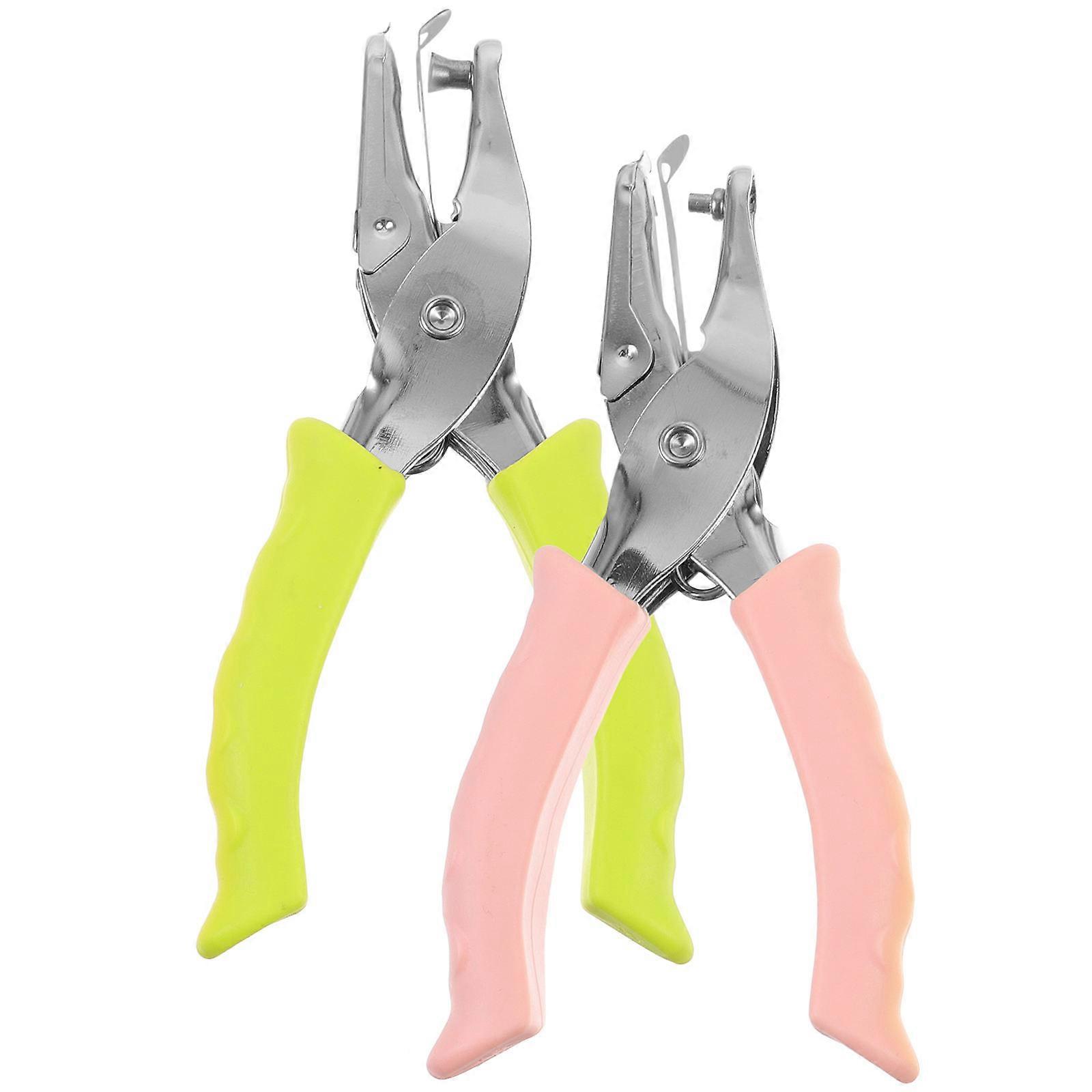 Multi-Function Office Hole Puncher Paper Punch for DIY Use 2Pcs Set