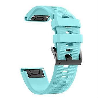 26mm Mint Green Silicone Quick Release Replacement Watch Band for Garmin Fenix 6X