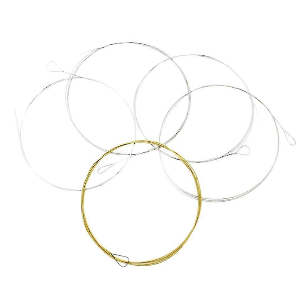 5 String Stainless Steel Guitar Strings Set, Bright Balanced Tone, Corrosion Resistant