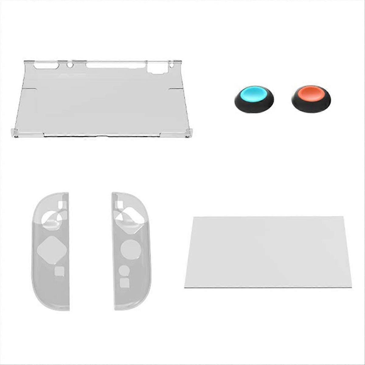 For Switch 2 Detachable Protection Case with Screen Protector & Thumb Grip Caps Controller Case for