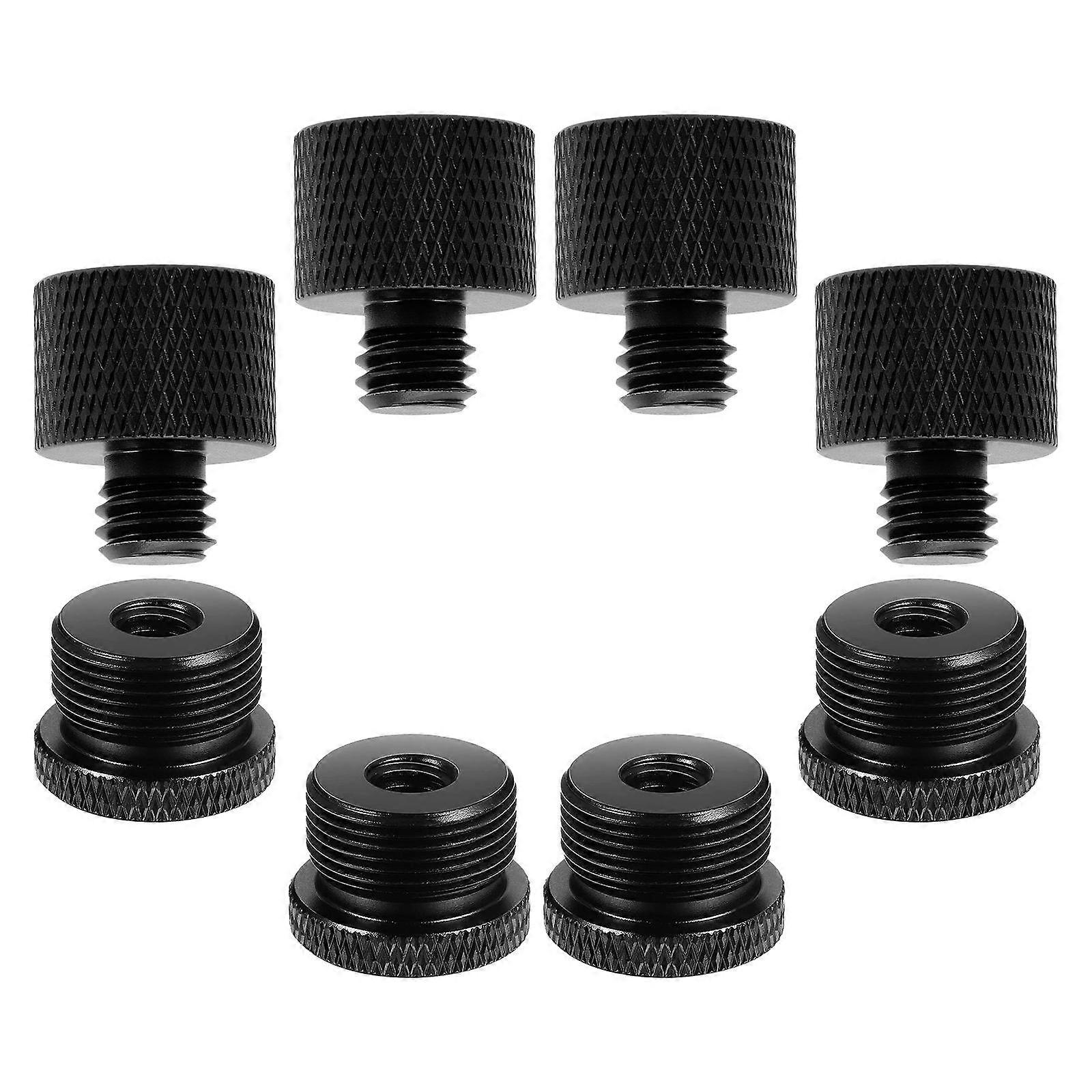 Mic Screw Adapter Thread Adapter Set for Microphone Use 40Pcs Black