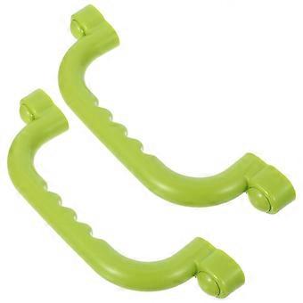 Kids Climbing Safety Handle Solid Safety Handles for Playground 2Pairs Green Plastic