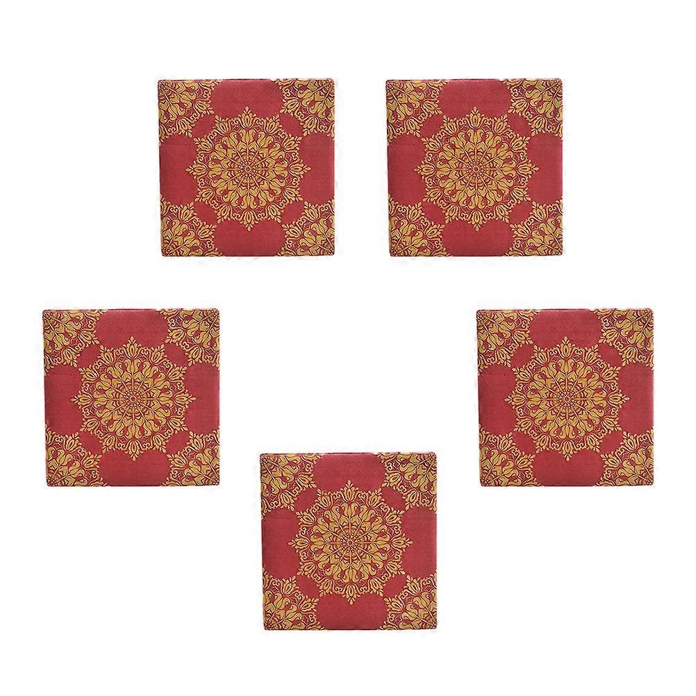 Wedding Napkin Paper for Luncheon Function 100Pcs Two Layers Printed Napkin