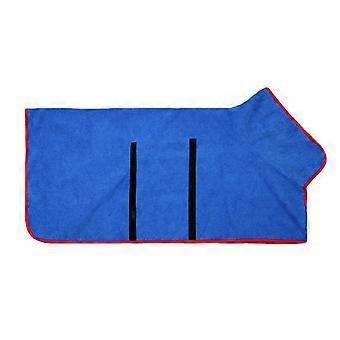 Microfiber Dog Bathrobe Towel Wrap Super Absorbent Drying Towel Adjustable Waist Fastener Machine