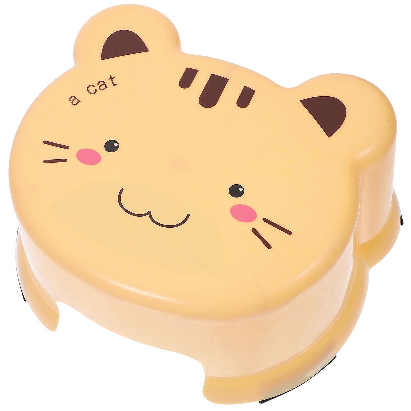 Bathroom Stool for Kids Plastic Step Stool Function 2Pcs Yellow