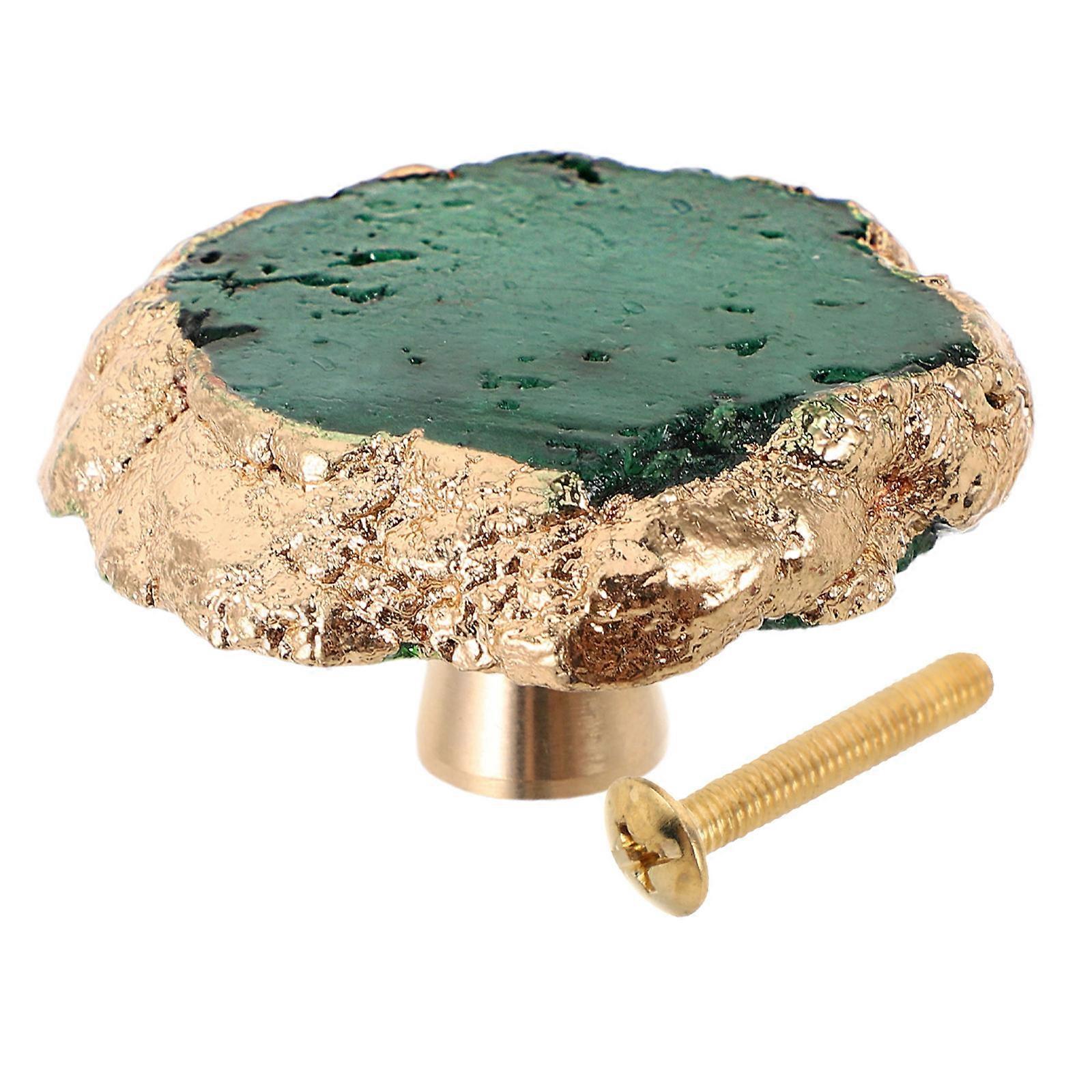 Bathroom Cabinet Knobs: Cabinet Knobs With Screw Irregular Shaped Pull Handle For Closet Drawer Dresser Cupboard Green