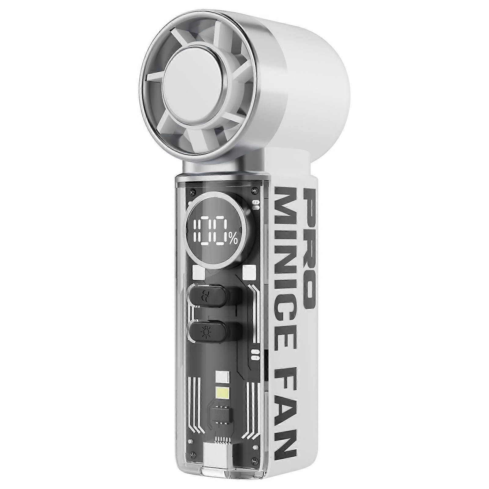 Handheld mini high-speed fan - White
