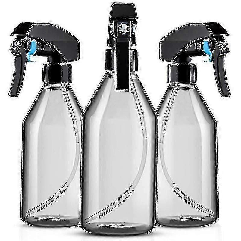 10oz Reusable Plastic Spray Bottle, Black Trigger, for Cleaning Solutions