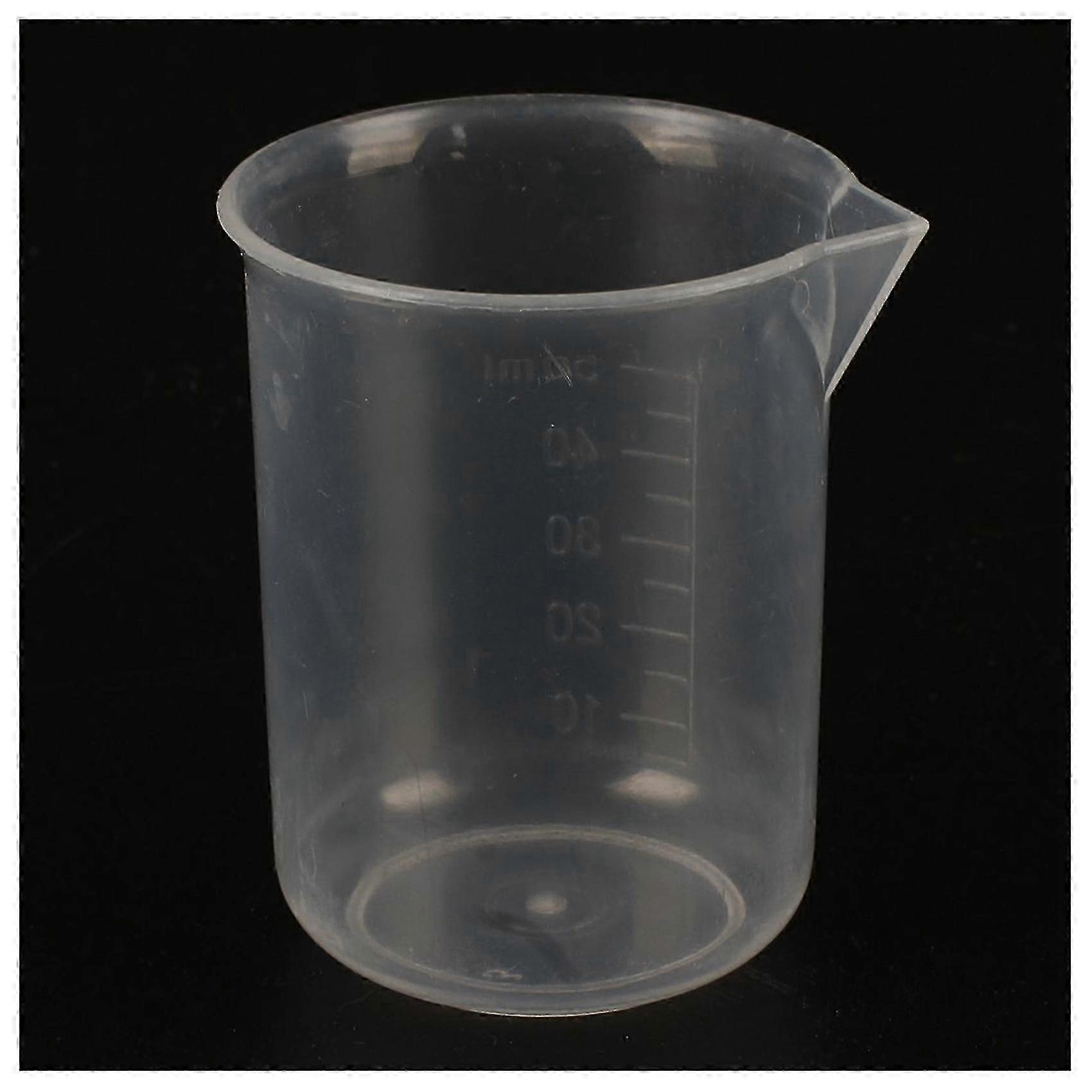 10 Pcs 50ml Transparent Plastic Measuring Cups for Lab Kitchen
