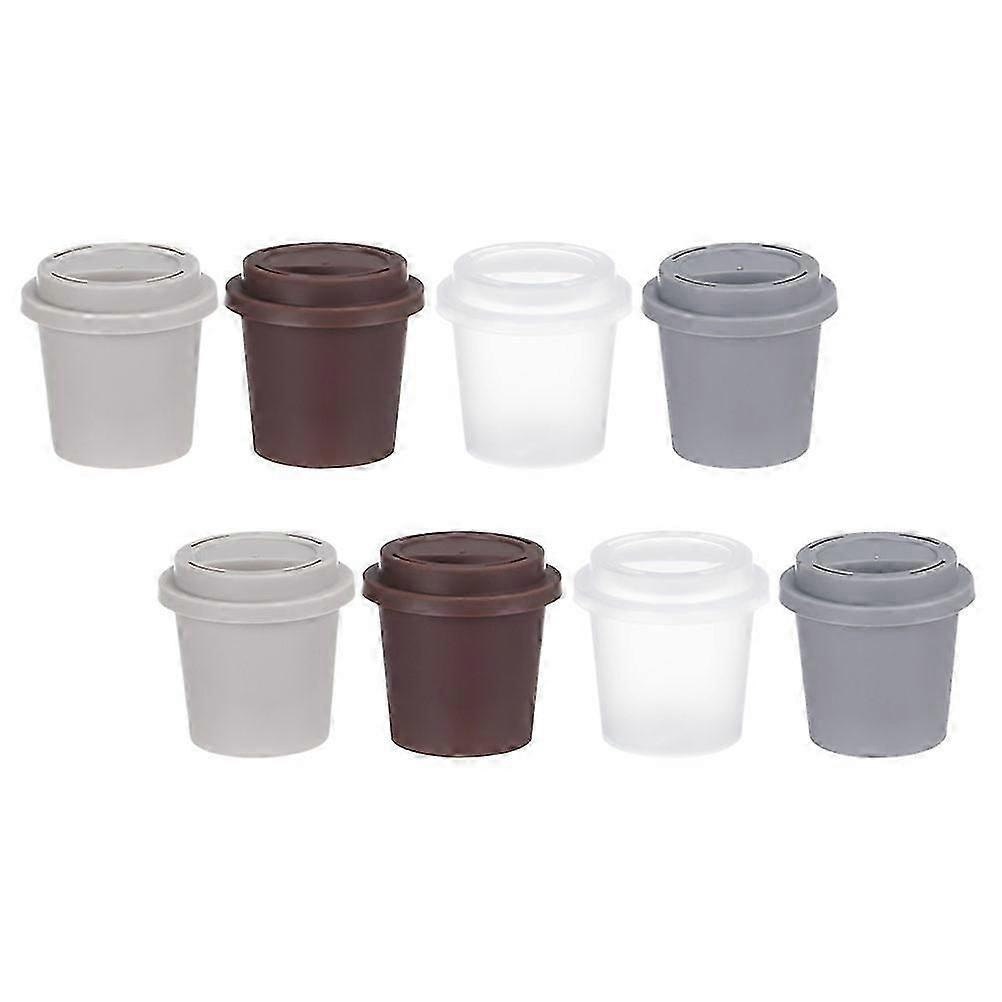 Makeup Accessories Coffee Cup Design for Sponge Storage 8Pcs