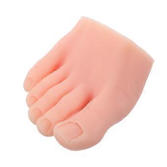 Silikonowy model stopy do manicure do akrylowych końcówek do paznokci Trening Realistyczne fałszywe prawe stopy Elastyczne narzędzie do pedicure dla początkujących i profesjonalistów