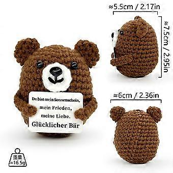 Positive Affirmation Crochet Plush Toys, Cute Handmade Knitted Desk Decor (Multiple Styles)