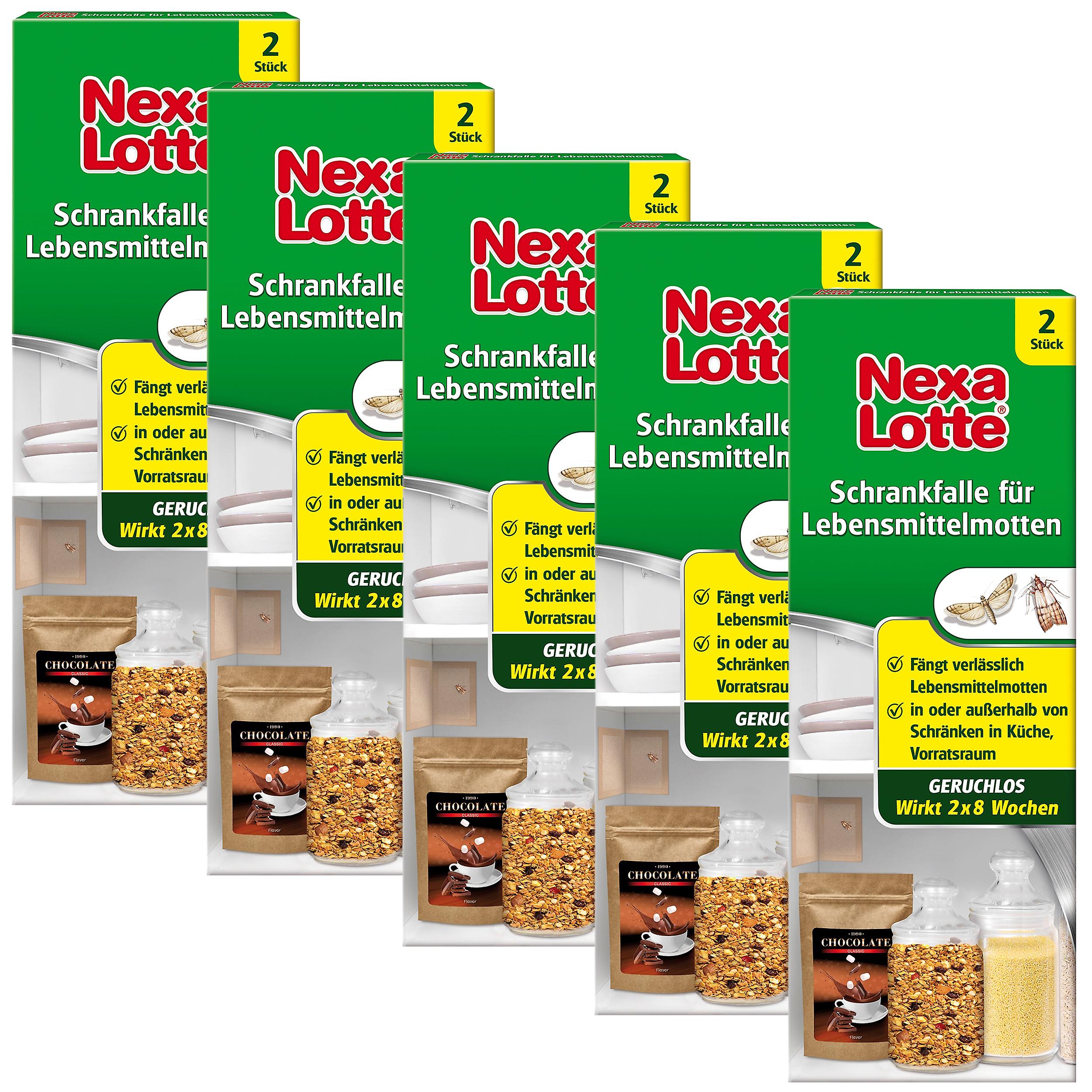 5 x NEXA LOTTE® szekrénycsapda élelmiszerlepkékhez, 2 db