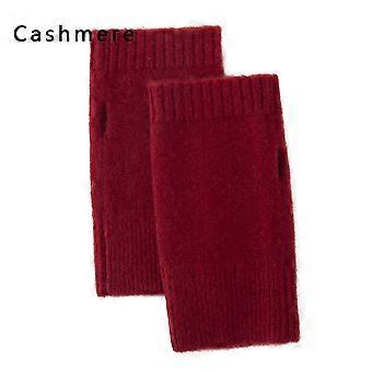 Thick and Warm/Mountain Autumn/Winter Solid Color Simple Gloves Exquisite Knitted Anti Cold Elegant Women's Gloves