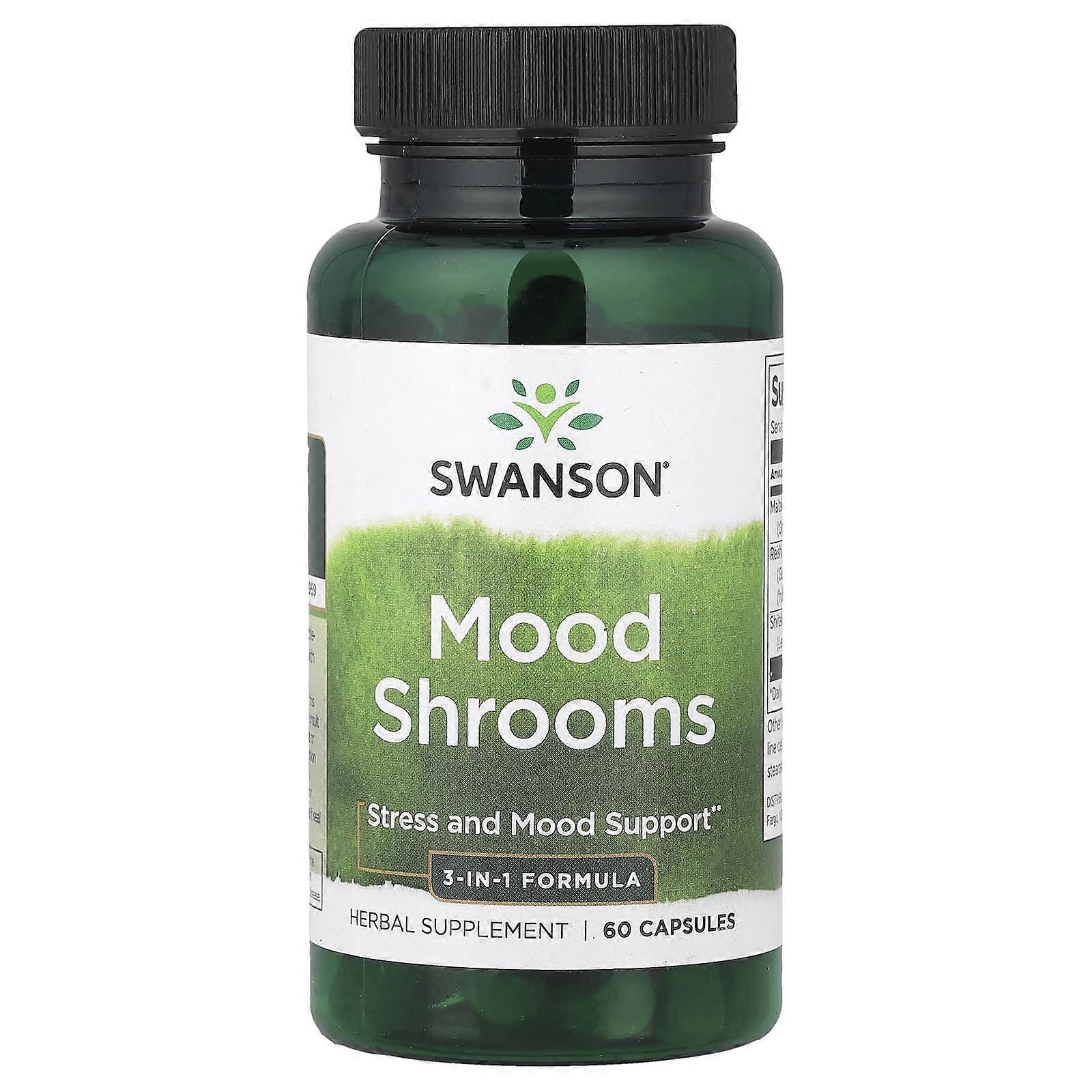 Swanson, Mood Shrooms, 60 Capsules, 3-Pack