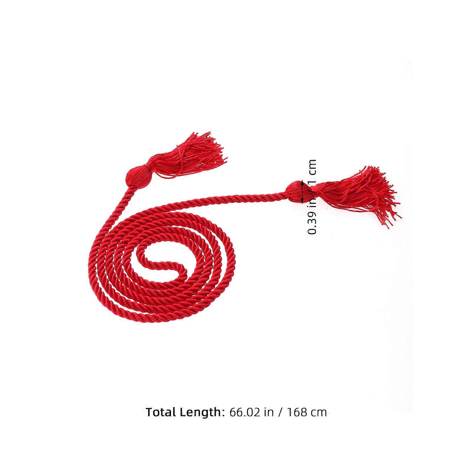 Solid Color Braided Honor Graduation Cords (Red)