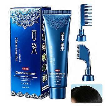 Hair Dyes with Comb for Gray Coverage Easy Use At-Home Hair Coloring Kit For Seniors Herbal Formulas Fast Acting