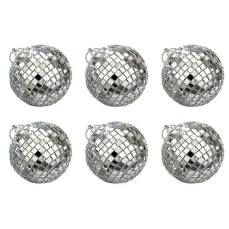 6pcs cake decorations, Mirror Disco Balls