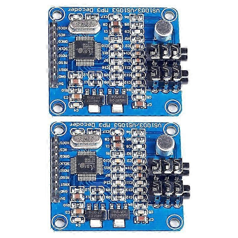 2Pcs VS1003B VS1053 MP3 Module Development Board Onboard Recording Function Development Board