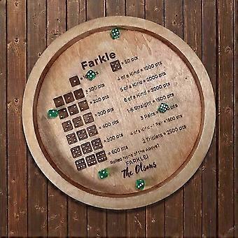Wooden Dice Tray for Farkle Classic Dice Game, Farkle Dice Tray, Farkle Classic Dice Game, Dice Tray 30cm