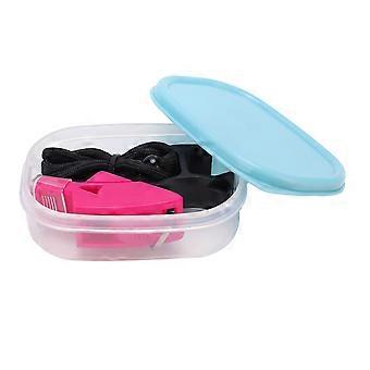Whistle Competition Whistle E with Lanyard and Storage Box for Coaches Referees and KidsRose Red