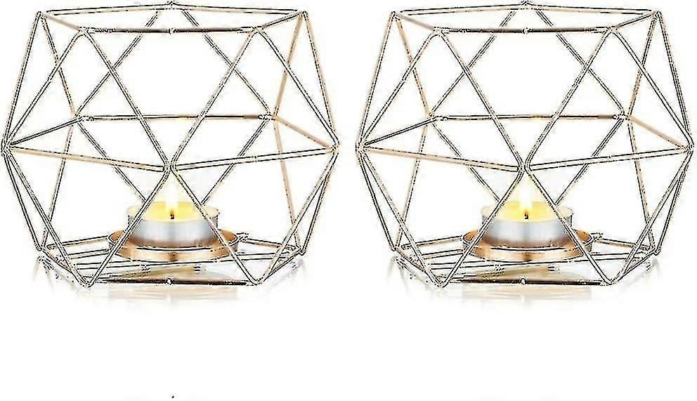 Metal Geometric Tea Light Candle Holder