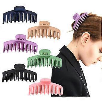 6 Pcs Large Hair Claw Clips For Women Nonslip Big Claw Hair Clips For Girls Strong Hold For Thick Hair Accessories