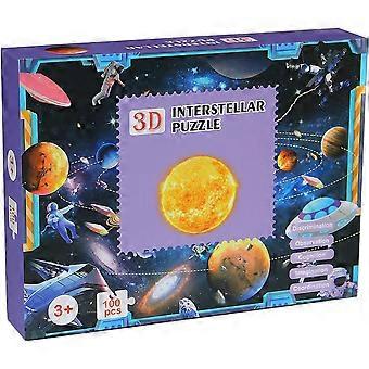 Puzzles for Kids Ages 4-8, 8-10, 10 and Adults 100 PCS Space Jigsaw Puzzle Solar System Floor Puzzle for Kids Boys and Girls Learning Educational Birt