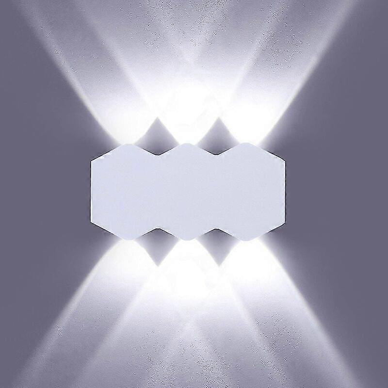 6w Led Indoor Wall Light, Iave Modern Rectangular Up Down Spot Wall Lamp