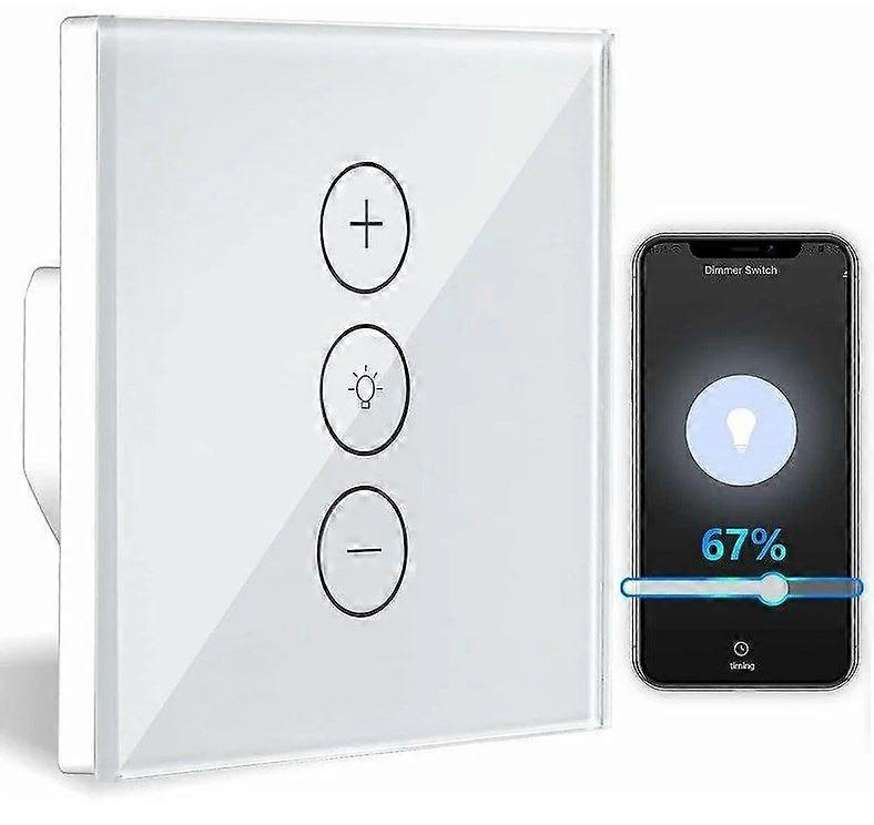 Dimmer, Percentage Function WiFi Light Dimmer with Timer Function, WLAN Voice Control Recessed Light Dimmer