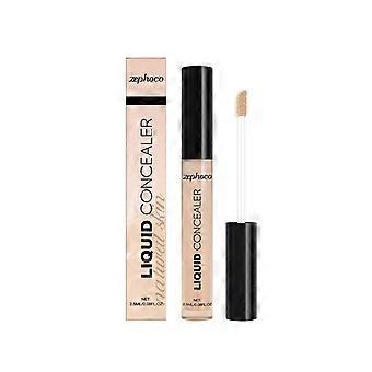 Zephoco Natural Color Liquid Concealer Light Concealer Cover Fit Skin Daily Base Makeup Concealer Base