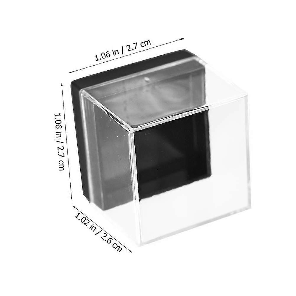 15pcs Cube Mineral Specimen Display Cases Clear Square Sample Storage Boxes