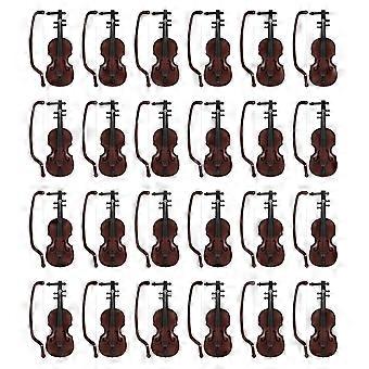 24 Sets Mini Violin Christmas Violin Model Musical Instruments Collection