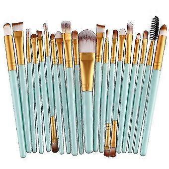 Bästa Shiyi 20 St Makeup Brush Set Verktyg Smink Toalettyr kit Ull Make Up Brush Set (guld)
