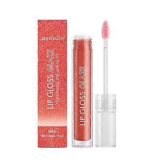 Zephoco Rouge Gloss Hydratant Brillant Fin Transparent Lumineux Cristal Rouge à Lèvres Effet Miroir Couleur Rouge à Lèvres Lumière d'Eau