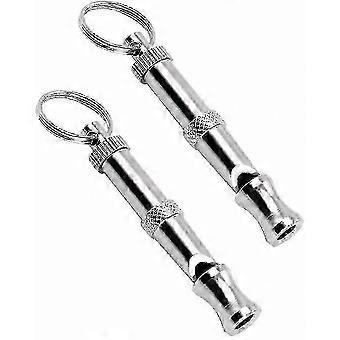 Professional Ultra High Frequency Dog Whistle 2 Pack Silver NWP