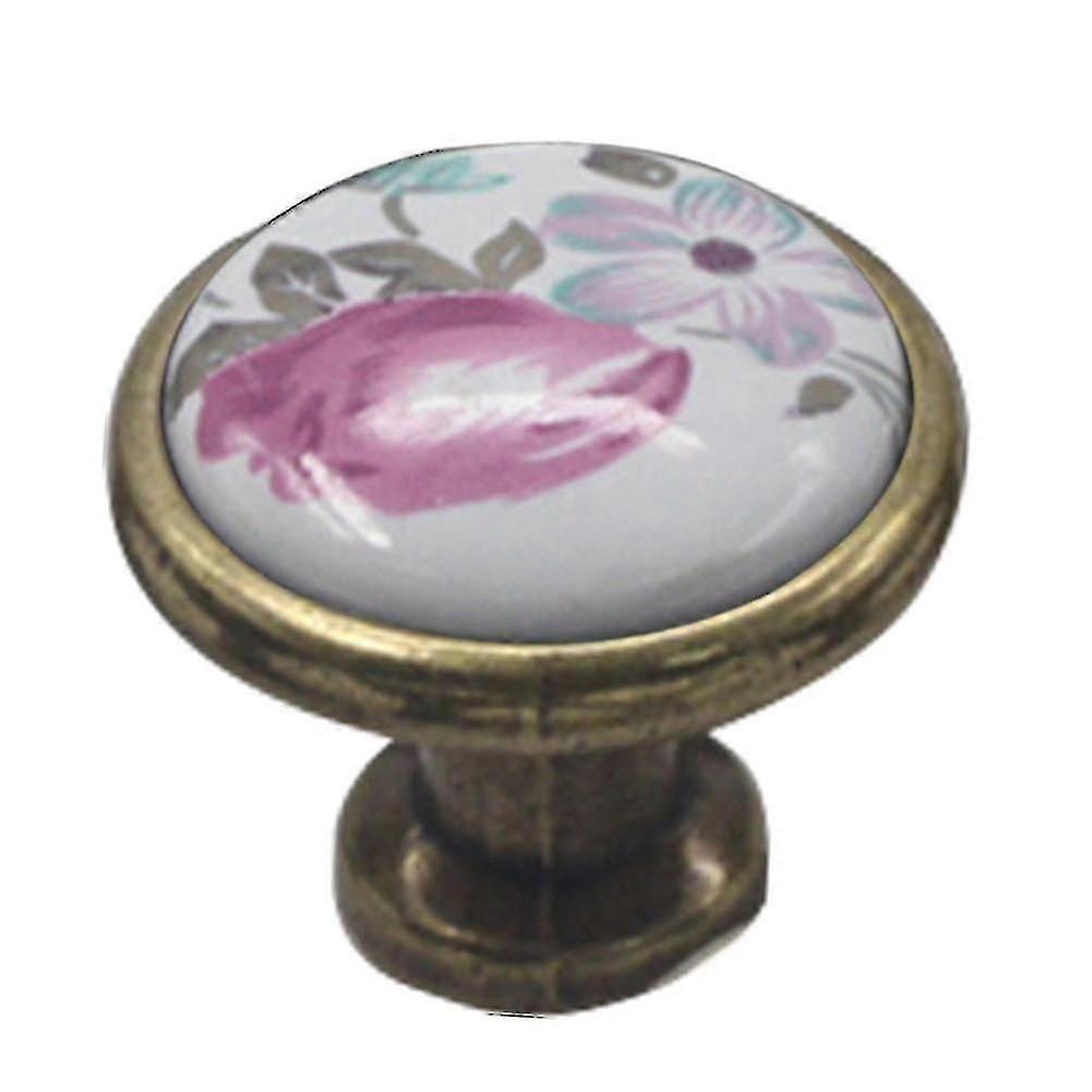 LM 1 Pair Europe Ceramic Drawer Door Cabinet Cupboard Pull Handles Knobs YTC