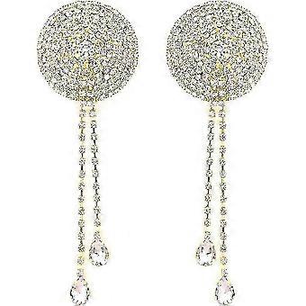 Women's Shiny Rhinestone Tassel Nipple Covers for Lingerie Sheer Tops Swimwear Wedding Dresses and Bikini Alternatives