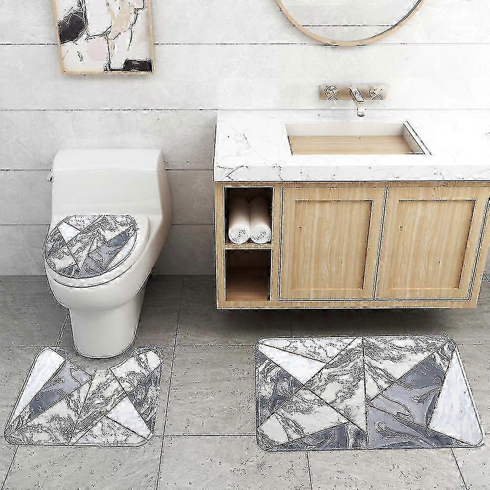Mng Geometric Texture Bathroom Mat