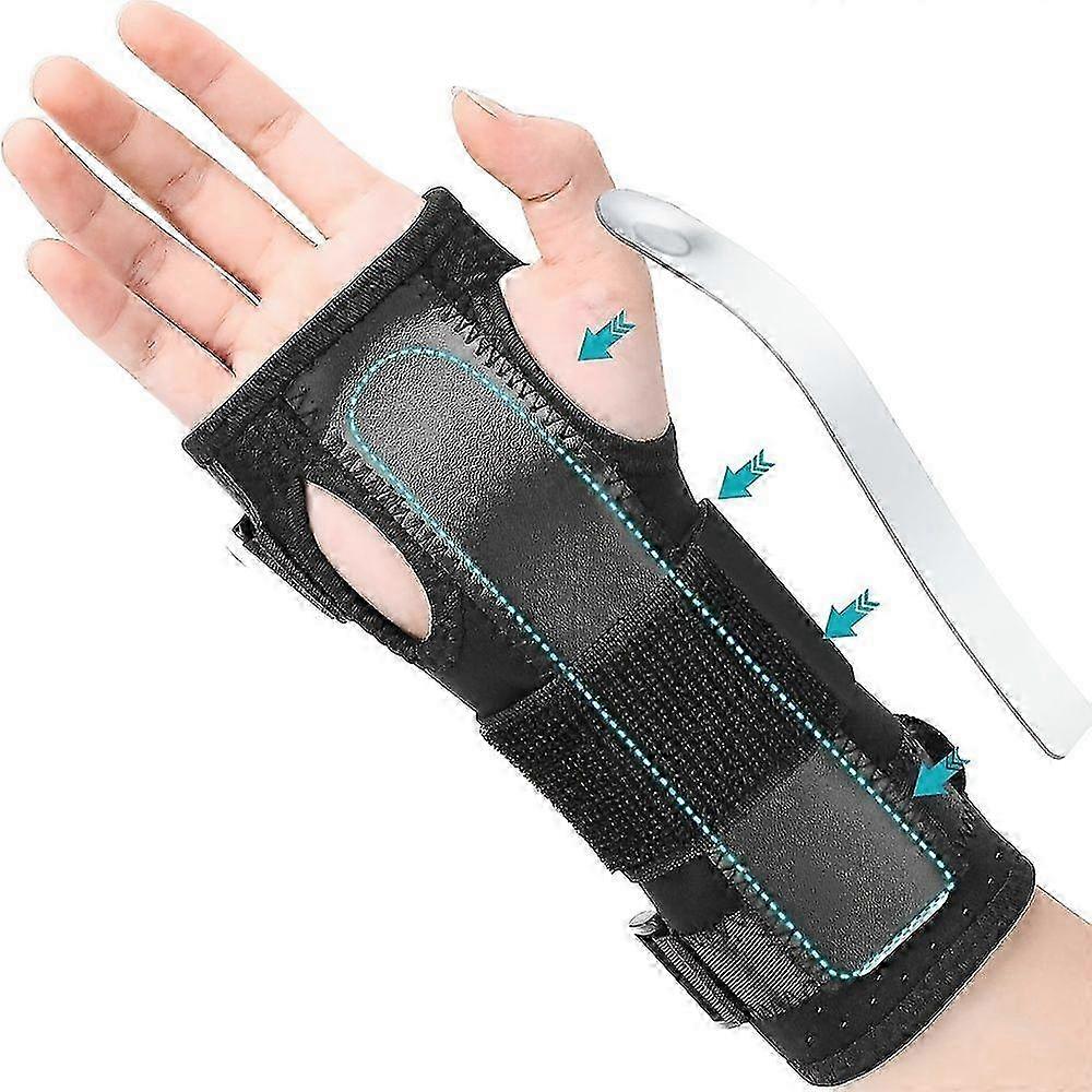 1pc Adjustable Wrist Brace with Hook-and-Loop Straps, Left/Right Hand