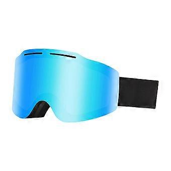 Snowboard Goggles Double Layers Ski Goggles Anti-fog Ski Goggles Windproof Snowboard Glasses for Men and Women black blue