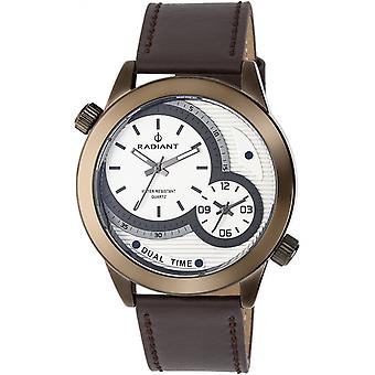 Radiant new 2times Quartz Analog Man Watch with RA435602 Cowskin Bracelet