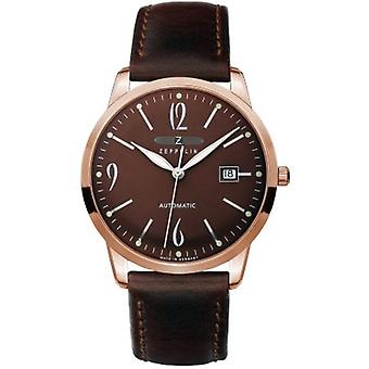 Flatline automaattinen analoginen Miesten Watch Cowhide ranne koru 7352-5