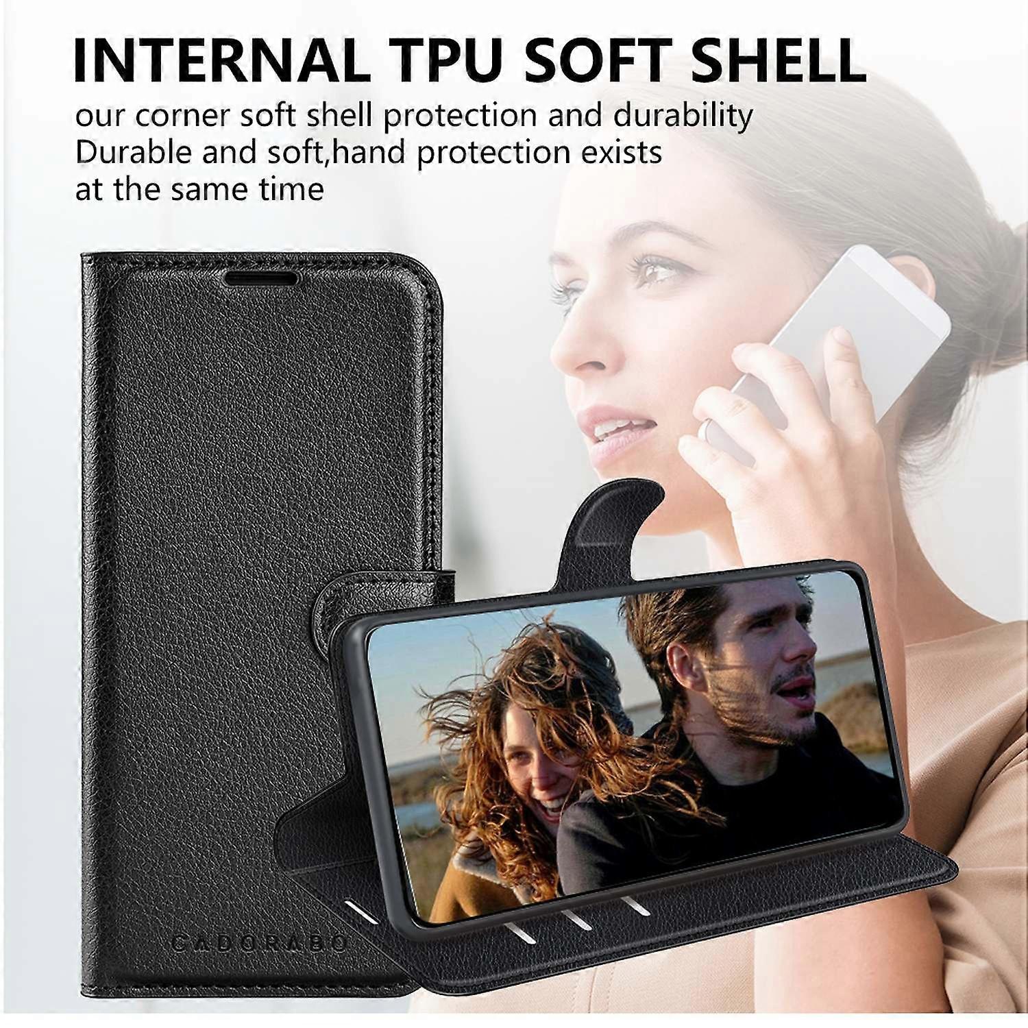 Case compatible with Nokia 3.4 - Protective case with card slots and stand function