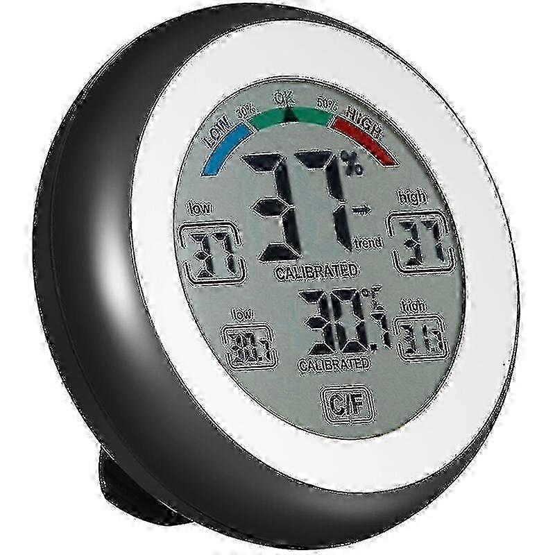 C/f Digital Thermometer Hygrometer Temperature Humidity Meter Max Min Value Trend Display
