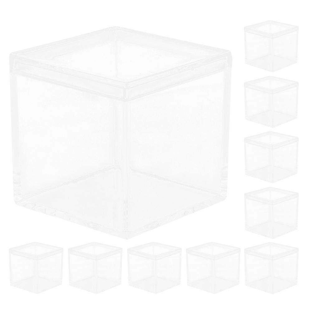 Acrylic Candy Storage Box Transparent Container for Storage 10Pcs Set